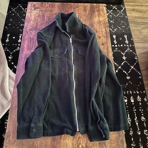 H&M Green Corduroy Zip-Up Jacket